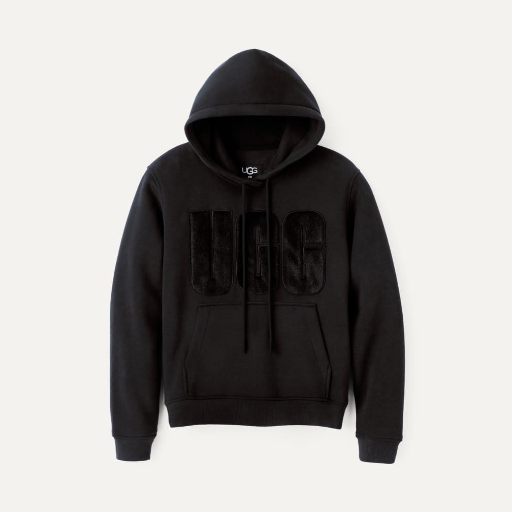 Rey Fuzzy Logo Hoodie UGG